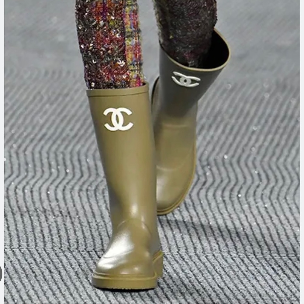 Chanel rain boots
